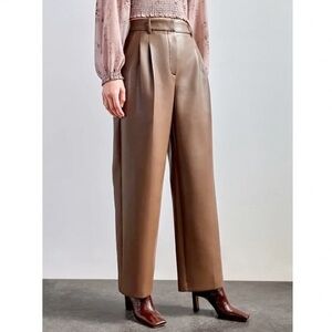Aritzia Wilfred The Effortless Vegan Leather Pant‎ Caramelized Walnut 0
